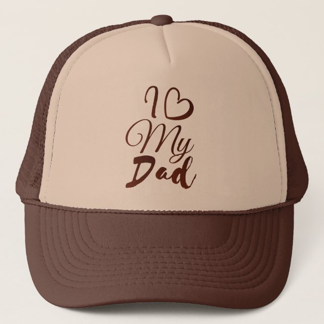 Casquette "J'❤️ Mon Père : Un Design De Coeur" (Devant)