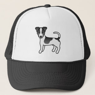 Casquette Jack Russell Terrier à poil lisse noir et blanc