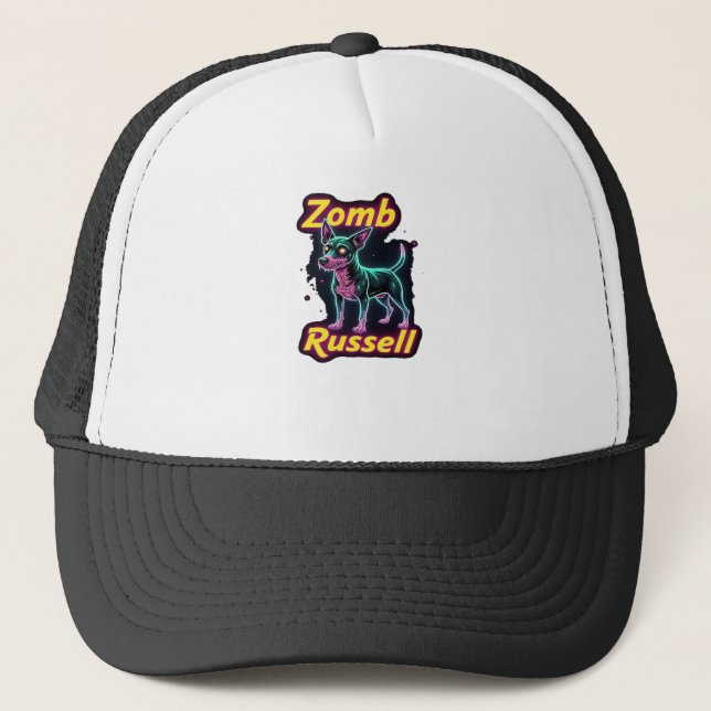 Casquette Jack Russell Terrier JRT Zombie Dog Halloween Esse (Devant)