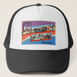 Casquette Jacksonville Beach Floride FL Vieux souvenir de vo