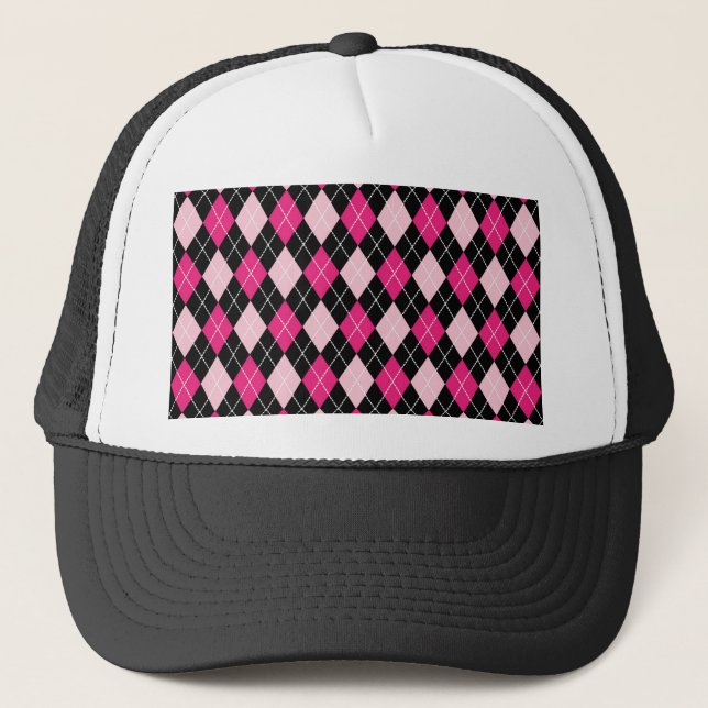 Casquette Jacquard mignon tendance motif chaud et rose doux (Devant)