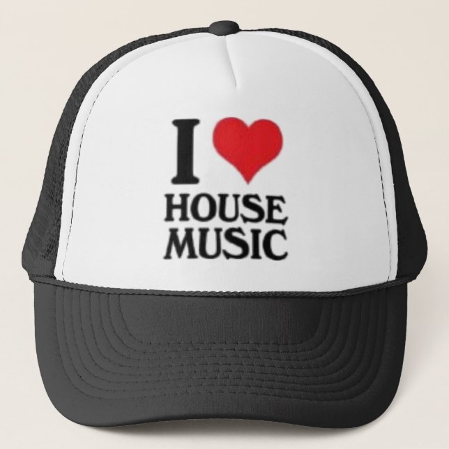 Casquette J'adore la musique house (Devant)
