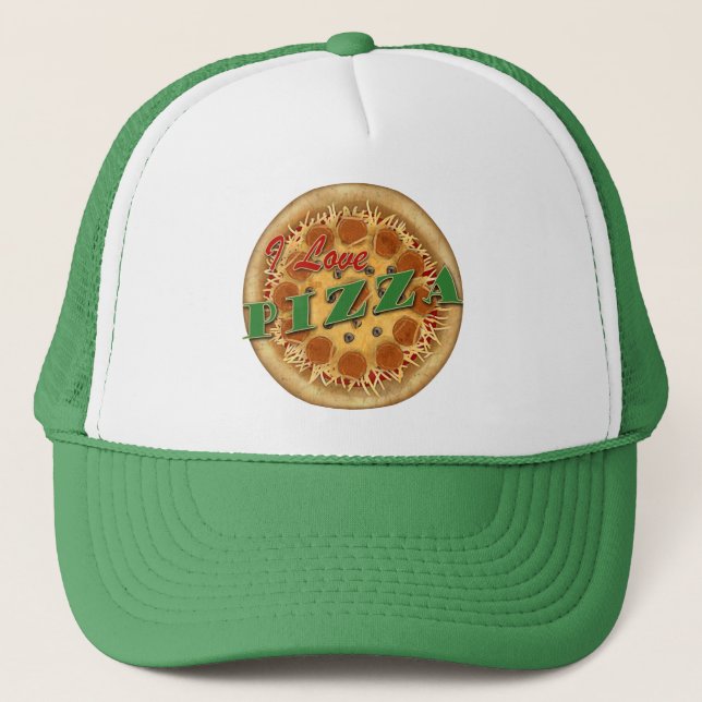 Casquette J'adore la pizza (Devant)