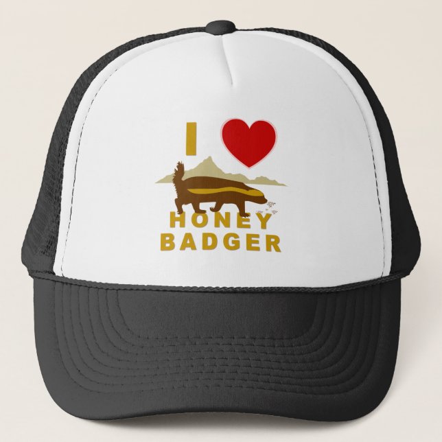 CASQUETTE J'ADORE LE BADGER DE HONEY (Devant)