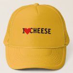 Casquette J'adore le fromage<br><div class="desc">Chapeau de camionneur "I Love Cheese" - pour les amateurs de fromage extrême</div>