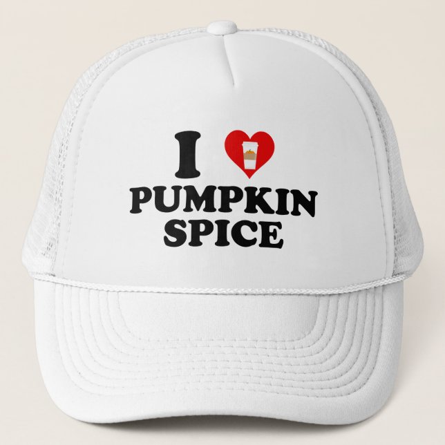 Casquette J'adore le goût de citrouille (Devant)
