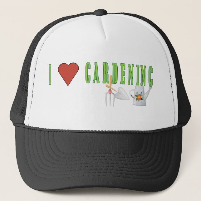 Casquette J'adore le jardinage (Devant)