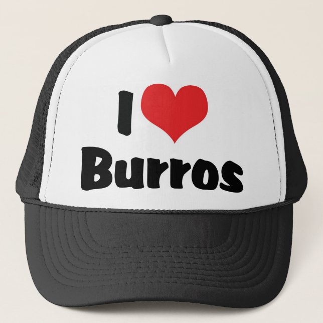 Casquette J'adore les ânes au cœur (Devant)