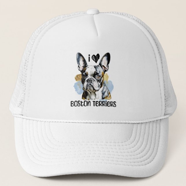 Casquette J'adore les Boston Terriers (Devant)