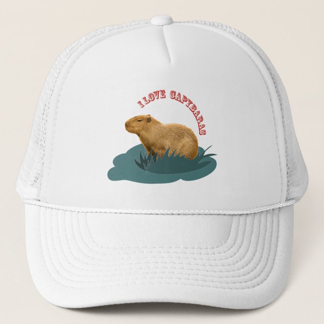 Casquette J'adore les capybaras (Devant)