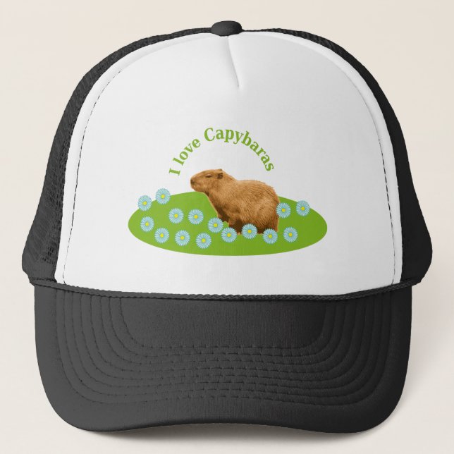 Casquette J'adore les capybaras (Devant)