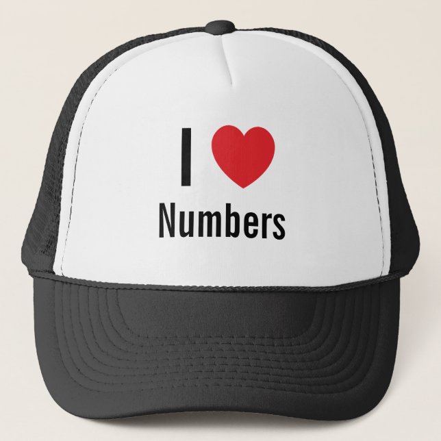 Casquette J'adore les chiffres (Devant)
