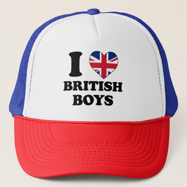 Casquette J'adore les garçons britanniques (Devant)