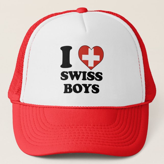 Casquette J'adore les garçons suisses (Devant)