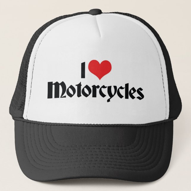 Casquette J'adore les motos cardiaques (Devant)