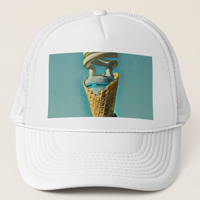 Casquette J'adore les oeuvres d'art sur la crème glacée (Devant)