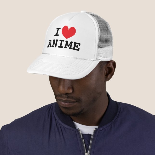 Casquette J'ai coeur anime Trucker Hat pour les amateurs de  (En situation)