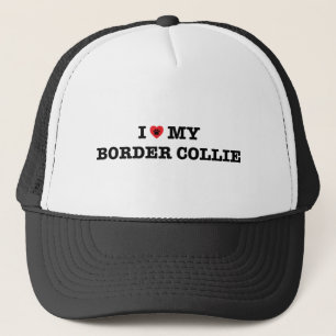 Casquette J'Ai Coeur Ma Frontière Collie Trucker Chapeau