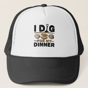 Casquette J'ai creusé pour mon dîner à serrer la palourde cr