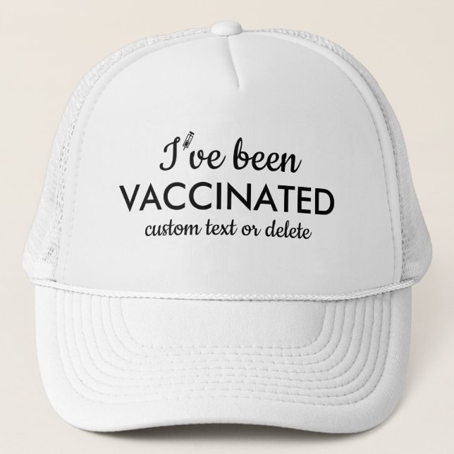 Casquette J'ai été vacciné Covid Shot texte personnalisé (Devant)