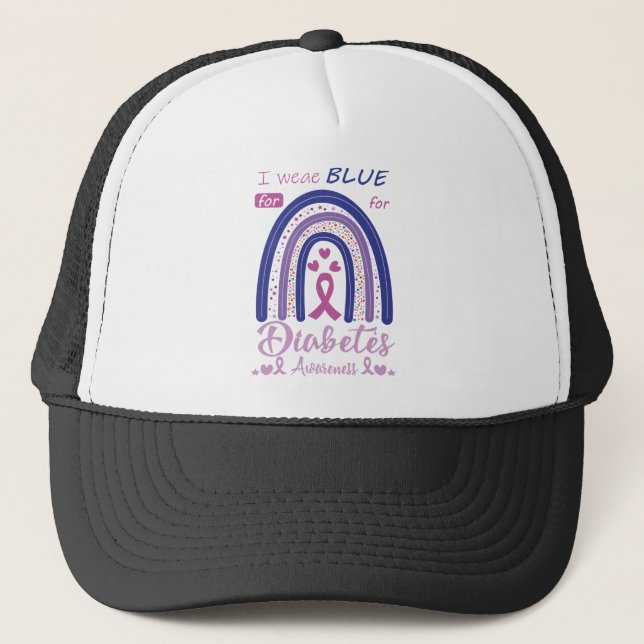 Casquette j'ai le bleu pour le diabète awearenes (Devant)