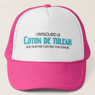 Casquette J'ai secouru un coton de Tulear (le chien femelle)