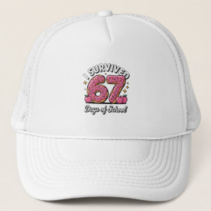 Casquette J'ai survécu 67 jours d'école 100 jours d'école