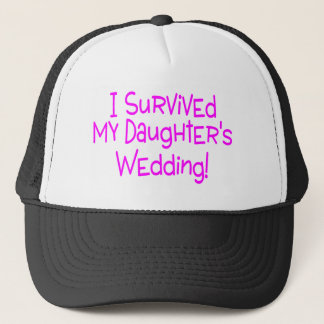 Casquette J'ai survécu à mes filles épousant le rose