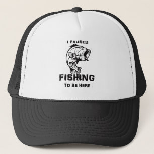 Casquette J'ai suspendu la pêche pour être ici mème