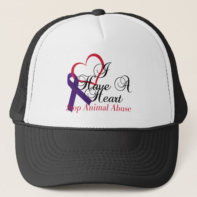 Casquette J'ai un abus d'animal d'arrêt de coeur (Devant)