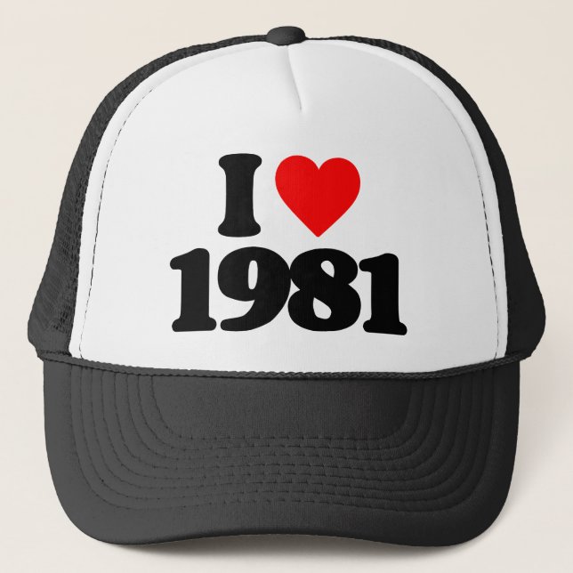 CASQUETTE J'AIME 1981 (Devant)