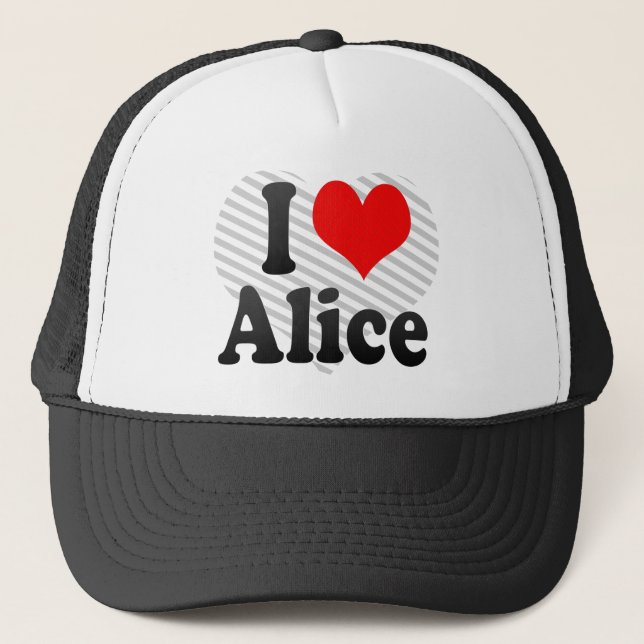 Casquette J'aime Alice (Devant)