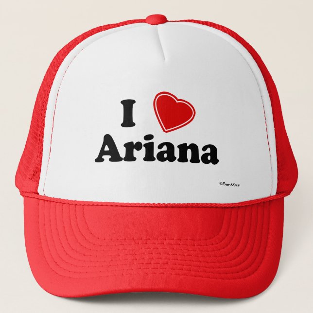 Casquette J'aime Ariana (Devant)