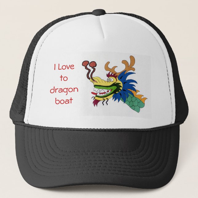Casquette J'aime au bateau de dragon (Devant)