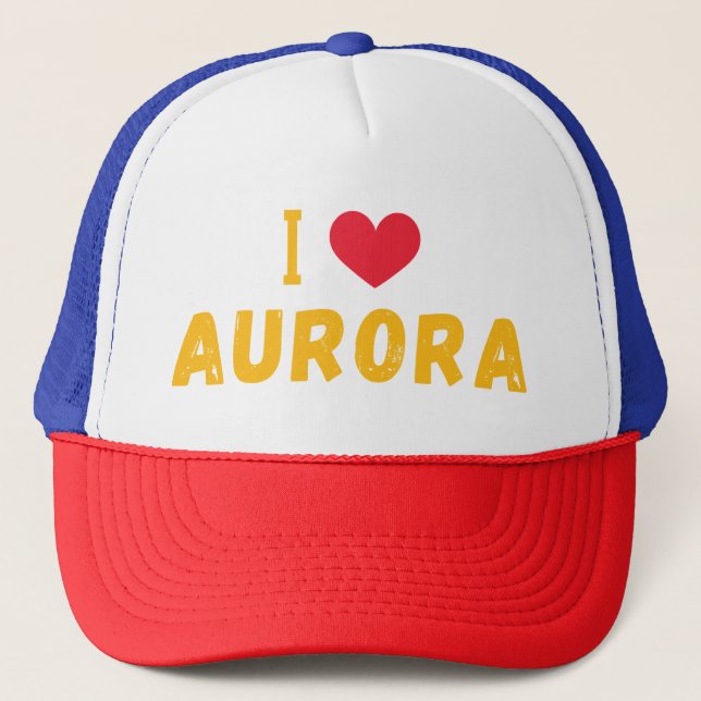 Casquette J'aime Aurora, Colorado (Devant)