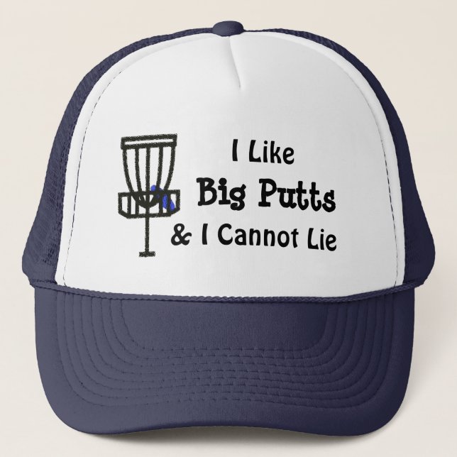 Casquette J'aime Big Putts et je ne peux pas mentir Disc Gol (Devant)
