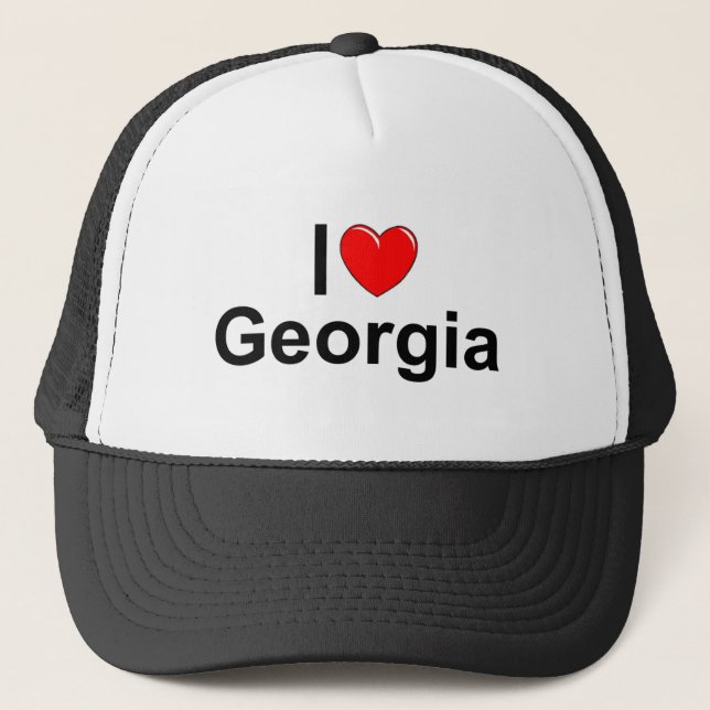 Casquette J'aime (coeur) la Géorgie (Devant)