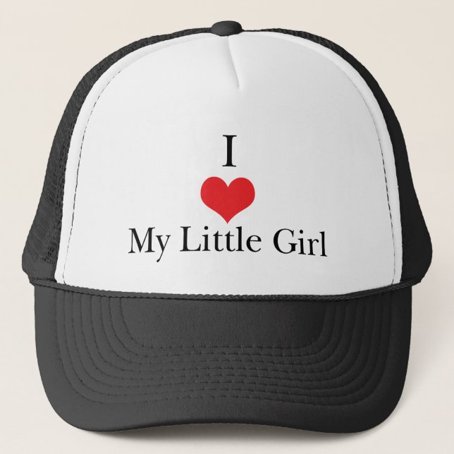 Casquette J'aime (coeur) ma petite fille (Devant)