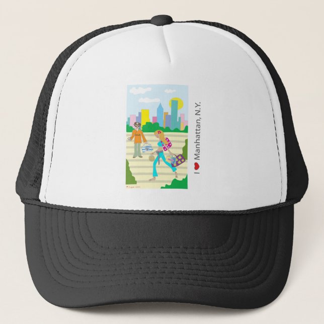 Casquette J'aime (coeur) Manhattan, NY (Devant)