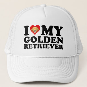 Casquette J'aime (Cœur) Mon Golden Retriever