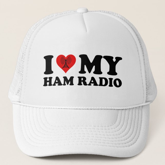 Casquette J'aime (Cœur) Mon Ham Radio (Devant)