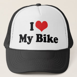 Casquette J'aime cœur mon vélo - Amoureux de bicyclette moto