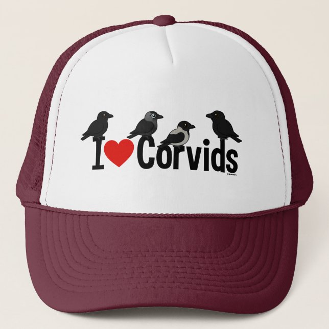 Casquette J'aime Corvids (Devant)