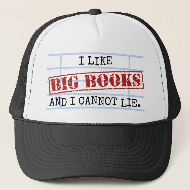 Casquette J'aime de grands livres et je ne peux pas me (Devant)