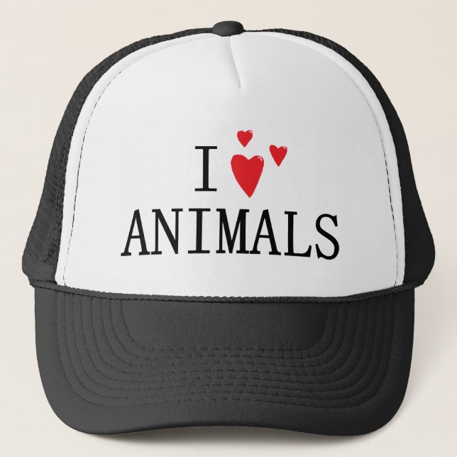 Casquette J'aime des animaux (Devant)
