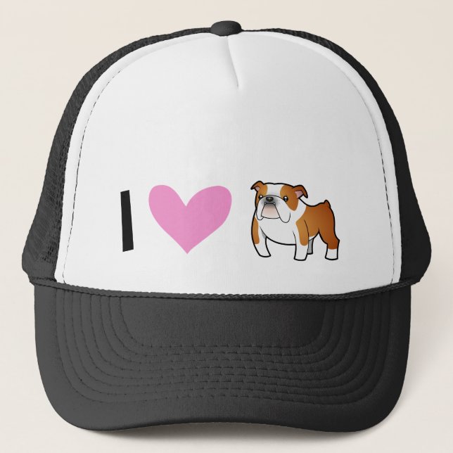 Casquette J'aime des bouledogues (Devant)