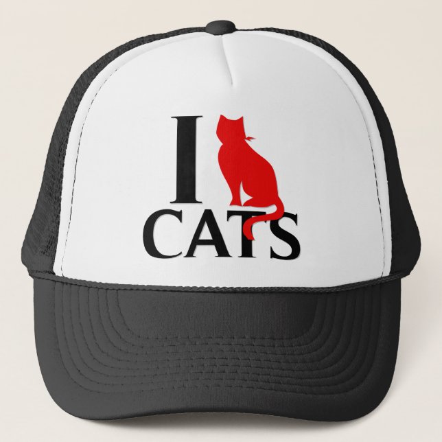 Casquette J'aime des chats (Devant)