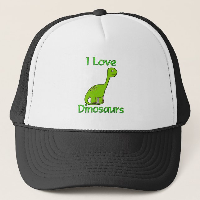 Casquette J'aime des dinosaures (Devant)