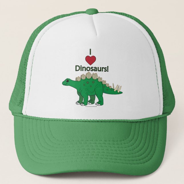 Casquette J'aime des dinosaures : Stegosaurus (Devant)