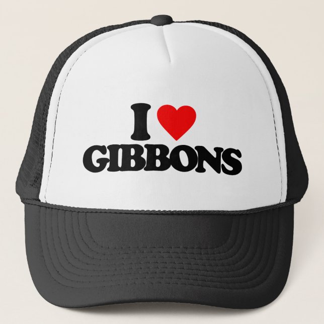 CASQUETTE J'AIME DES GIBBONS (Devant)